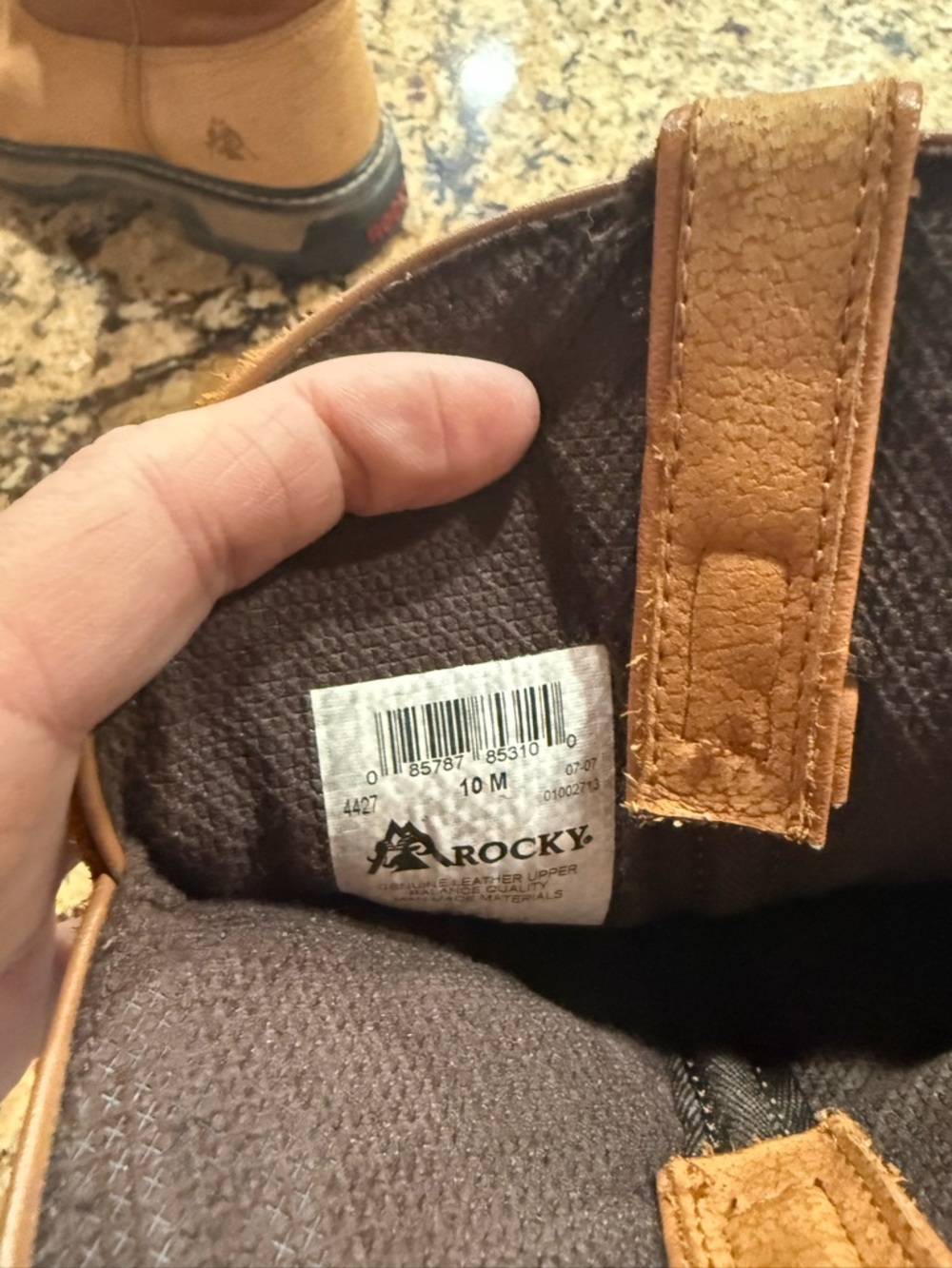 Rocky Two-Tone Brown and Tan Western Cowboy Boots - Picture 7 of 7